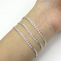 Wholesale DeaiGems 925 Sterling Silver Embossing Chain S925 Silver Chain for DIY Bracelet & Necklace Making