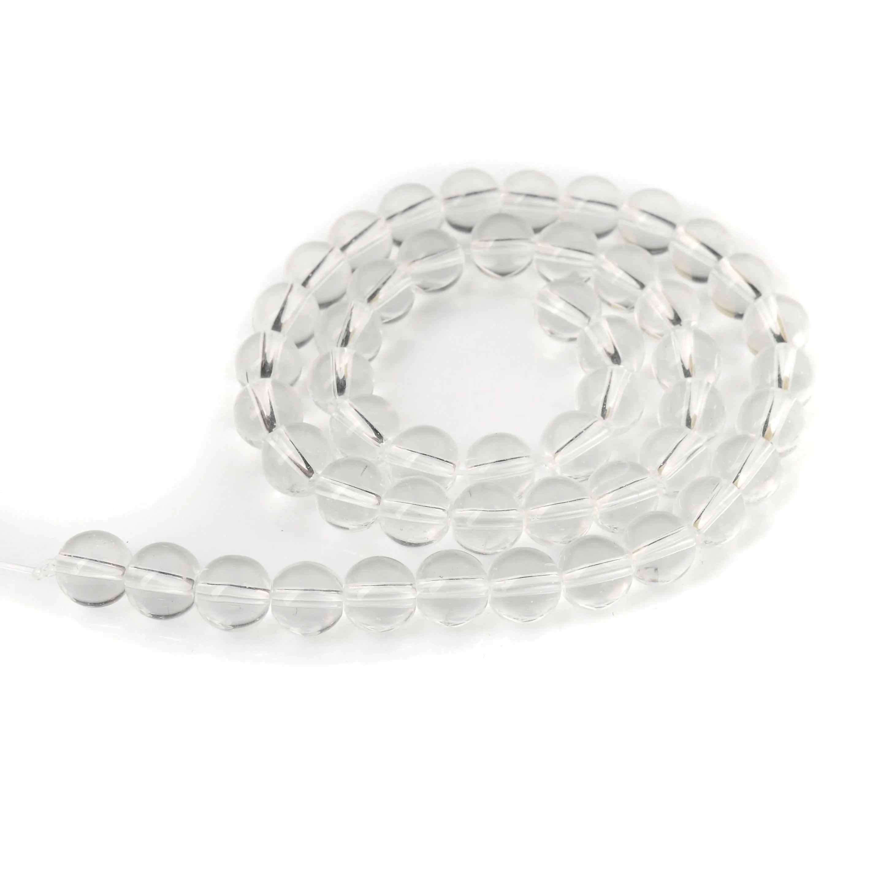 Wholesale Natural Clear Crystal Quartz Beads 15.5 Inch DIY Jewelry Making Gemstone Beaded Necklace 3/4/6/8/10/12/14MM 1mm Hole