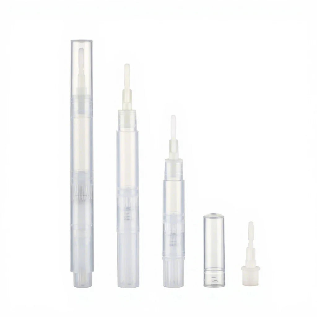 New Design 1ml-4ml PP Plastic Transparent Empty Cosmetic Pen for Eyelash Growth False Eyelashes Essential Oil Packaging Screen
