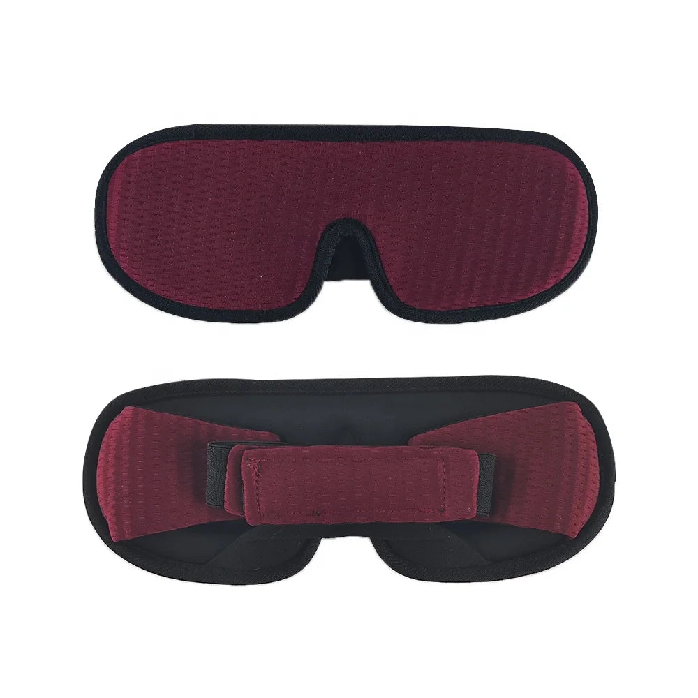 Custom Elastic Knit 3D Mesh Breathable Memory Foam Sleep Eye Mask with Hidden Nose for Sports and Portable Travel