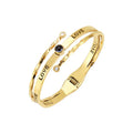 Wholesale Simple Spring Titanium Steel Letter Love Natural Stone Diamond Fashion Jewelry Bracelet Women