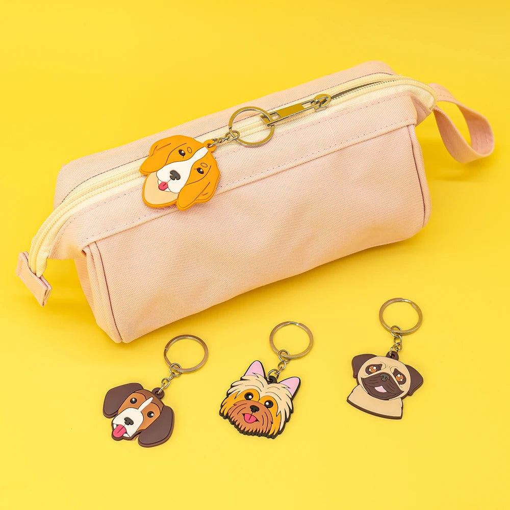 High Quality 2D Soft PVC & Rubber Martial Arts Cartoon Animal Carabiner Keychains Durable Eco-Friendly Custom Bulk Wholesale