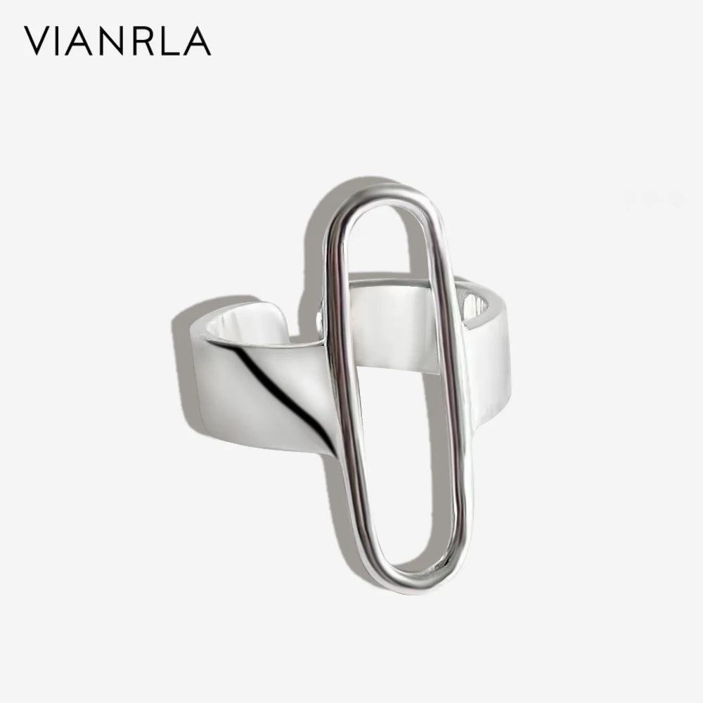 VIANRLA 925 Sterling Silver Statement Ring Women 925 Unique Silver Ring