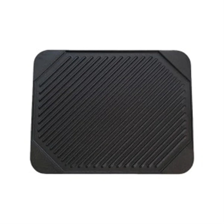 Vegetable Oil Outdoor BBQ Cast Iron Rectangle Fry Skillet Pan Plate Grill Griddle for Gas Electric