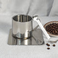 Modern Stainless Steel Coffee Cup Set Handcrafted Italian Water Cup Creative Simple Saucer for Milk Tea Drinkware Customizable
