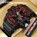 SANDA 2023 New G Style New Men's Watches 50M Waterproof Shock Sports Casual Quartz Watch for Male Digital Wristwatch Clock 3179