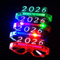 2026 Happy New Year LED Sunglasses Flashing Shade Glasses Light up Glasses LED Light Luminous Party Glasses
