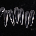 ODM Professional New Design 200 Pcs Square Japanese Solid Plastic Crystal Double Pointy Press Nails Tips Salon Supplies Portable