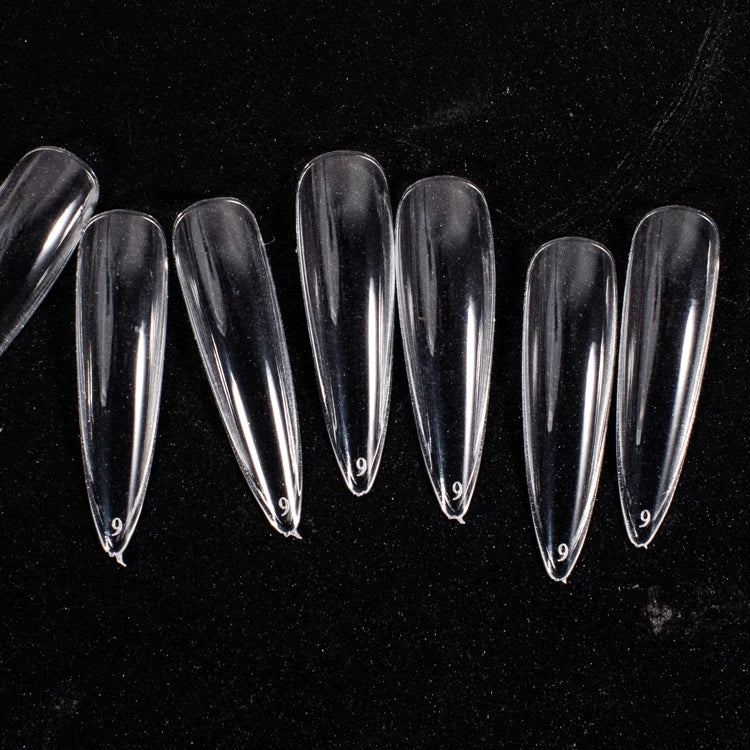 ODM Professional New Design 200 Pcs Square Japanese Solid Plastic Crystal Double Pointy Press Nails Tips Salon Supplies Portable