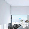Electric Motorized Custom Roller Blinds Shades Transparent Light Filtering Professional Indoor