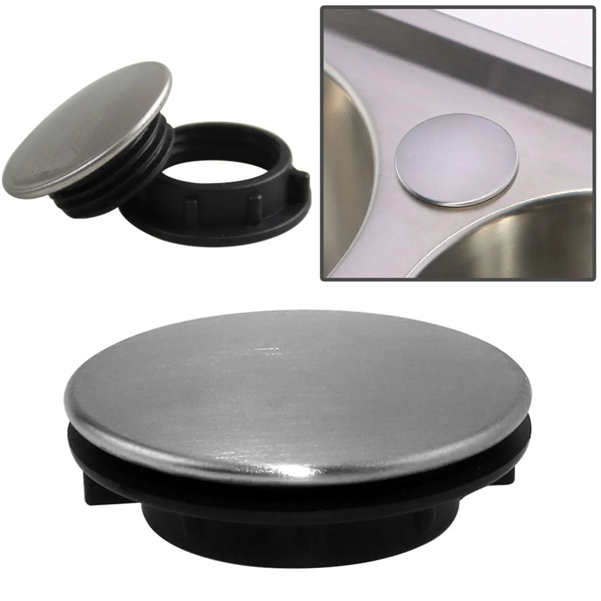 Kitchen Bathroom Bathtub Sink Plug Basin Faucet Hole Cover Water Stopper 36mm