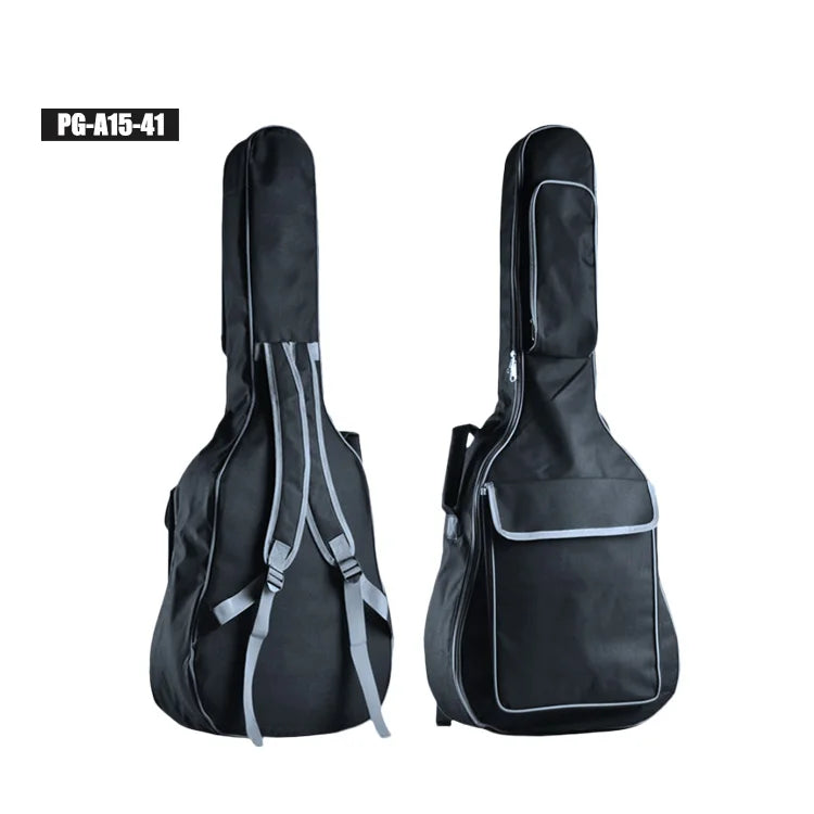 41 Inch Padded Acoustic Guitar Backpack Thick Gig Bag Soft Cover Black Guitar Bag Acoustic Case with Zipper for Travel
