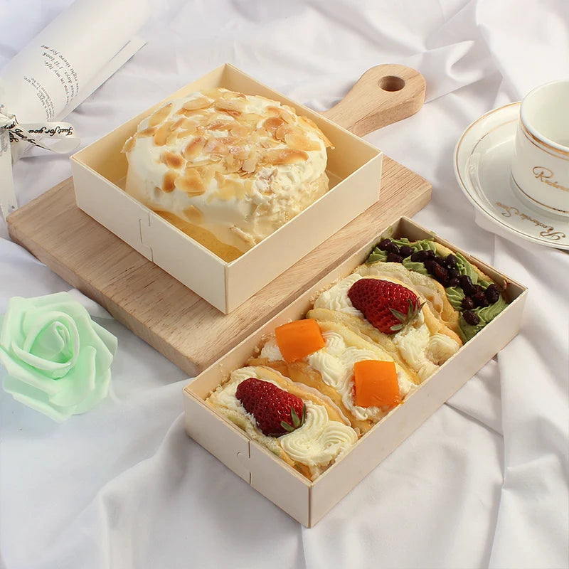 Wholesale Eco-Friendly Disposable Food Grade Wooden Tray Plate Rectangle Design with Cartoon INS Pattern for Takeaway