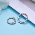 G23 ASTM F136 Titanium Piercing Hinged Nose Ring Nostril 16G Star Septum Hoop Ear Segment Body Jewelry
