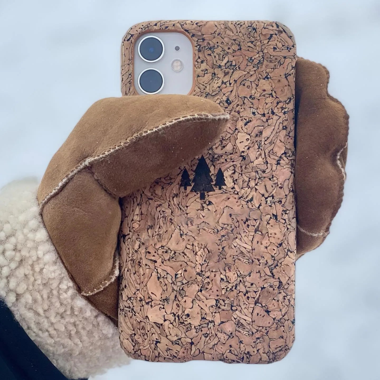 BOSHIHO Sustainable Phone case Vegan Eco Friendly Soft Cork Wood Phone case