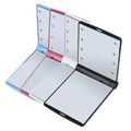 2025 New Arrive Folder LED Led Lighted Travel Mirror Magnified Makeup Mirror With Light Customs Package