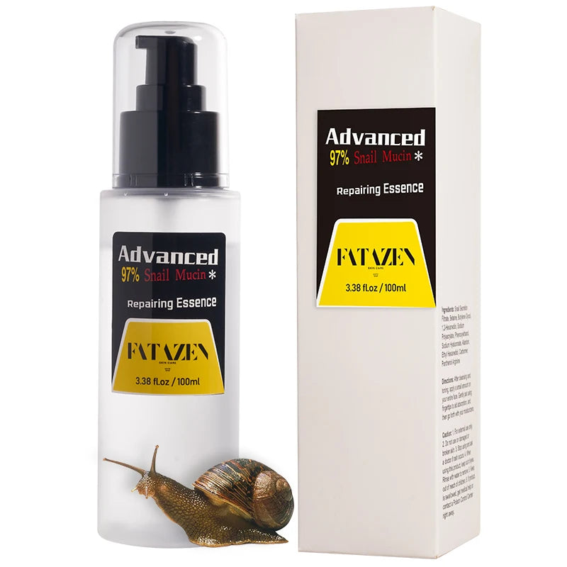 FATAZEN Beauty Products Organic Snail Mucin Repairing Essence for Dry Skin Boosting Skin Care Moisturizing Snail Facial Serum