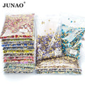 JUNAO Bulk Bag SS3-SS38 Point Back Crystal Nail Art Rhinestones Glass Beads Violet Gold Base Pointback Stone for Clothes Jewelry