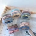 Fashion 4 Pcs/Box Large Size Elastic Hair Ring Band Plastic Rubber Scrunchies Telephone Wire Plastic Hair Ties