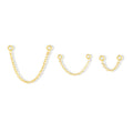 SC Popular Fashion S925 Sterling Silver Earrings Trendy Gold Plated Earrings Vintage Chain Tassel Charm Earrings for Teen Girls