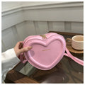 2026 Women's Fresh Style Heart-Shaped Crossbody Bag Cute Mini PU Love Bag Letter Fashionable Trendy Waterproof Shoulder Bag for