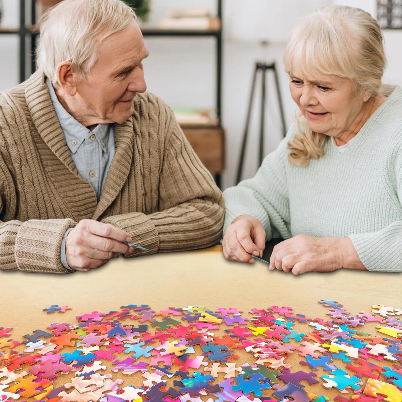 Jigsaw Puzzles for Adults 1000 Pieces Christmas Dogs Interlock Perfectly Letter on Back No Dust Home Decor Challenge Toy