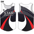 Custom Men's Sleeveless Breathable Lightweight 100% Polyester Track Field Uniform Singlet Short Elastic Waist for Running