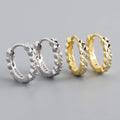 Factory Dropshipping 925 Silver Hoop Earrings Women 18K Gold Plated Sterling Silver Flower Earrings Jewelry Women