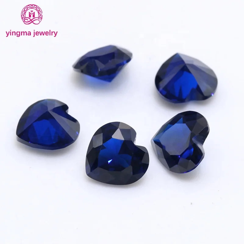 Hot Selling Loose Spinel Gemstone High Temperature Resistance 3*3 mm to 8*8 mm Heart Shape 114# Color Stones Synthetic Spinel