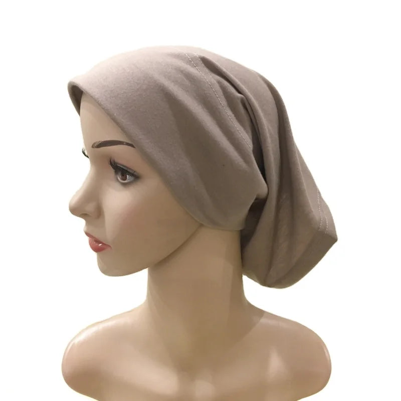 Jingmi Muslim Cap With Liner Hat Turban Covered Arabian Cap Lady's High Crown Hats Women Bucket Hat