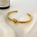 New Fashion Geometric Titanium Steel Open Bracelet Fried Dough Twists Knot C-shaped Open Stainless Steel Bangle