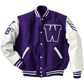 Hot Selling Winter Unisex Leather Jacket Custom Hip Hop Style Wool Bomber Baseball Varsity  Jacket for Men