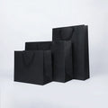 Creative design black clothing packaging personalized custom logo black paper bag
