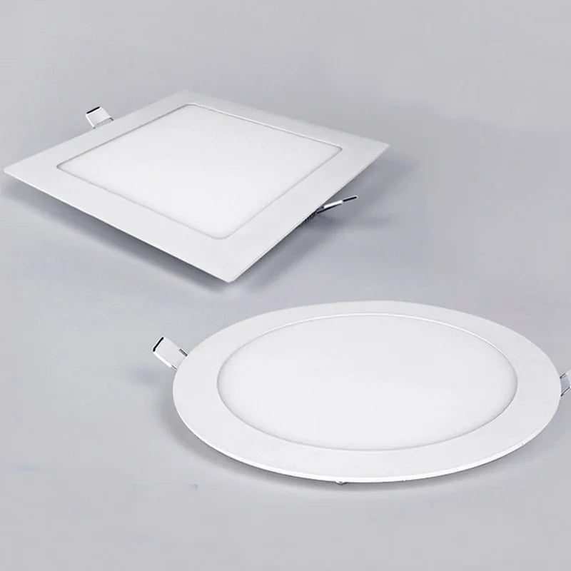 Indoor Led Panel Light Slim Recessed Round Square Downlight Modern Home Office Shop