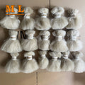 2026 Wholesale Raw Yak Hair Bundles 100% Yak Tail Hair Natural White Color 10cm