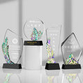 Factory Wholesale Custom Folk Art Style Crystal Glass Trophies Award Components with Polished Crystal Base Crystal Crafts