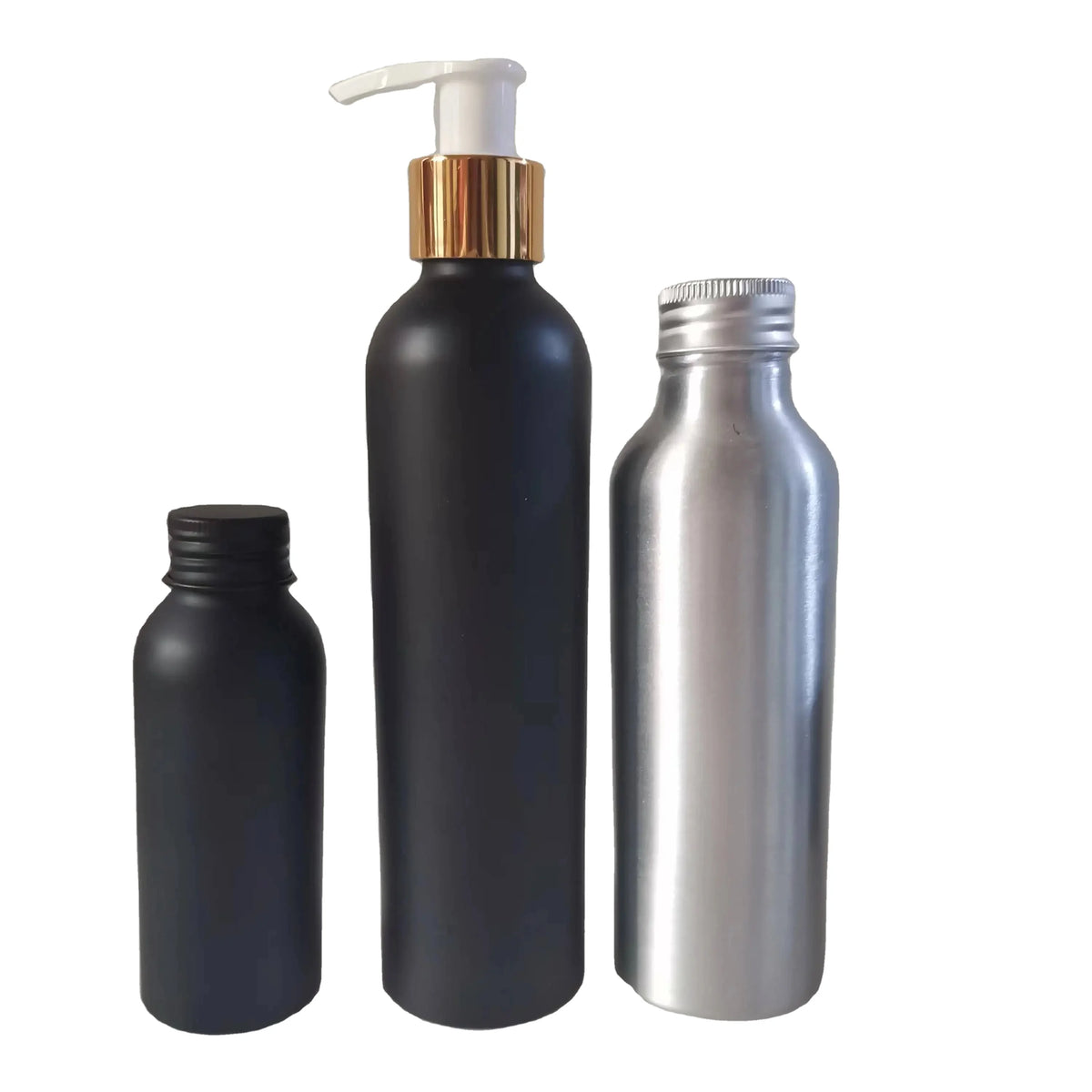 Matte Black 100ml 200ml 300ml Essential Oil and Water Spray Aluminum Bottle with Trigger for Lotions and Perfumes