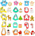 15 PCS Set Kids Sandwich Cutter Baking Bread Cookie Mold Holiday Tree Gingerbread Cookies Cutter for Christmas Decoration