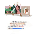Wholesale 20x20cm DIY Painting by Numbers Children Cartoon Girl Paint by Number Hand Painted Kids Painting Artwork Framed Gifts