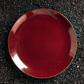 Shengjing Wholesale Round 10 Inch Wedding Eco-Friendly Dishes Reactive Red German Porcelain Restaurant Speckle Dinner Plates Set
