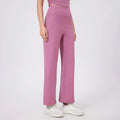 Women's High-waisted Abdominal Exercise Loose Straight Leg Pants Quick Dry Running Slimming Fitness Pant Belt Pocket Yoga Pants