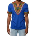 6Color NEW Summer African Tribal Shirt Men Dashiki Print Succinct Hippie Top Casual Blouse Clothing Cotton Comfortable T Shirt