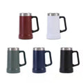Copo Termico 24oz Custom Branded Double Wall Stainless Steel Vacuum Mug Tumbler Beer Cup With Handle