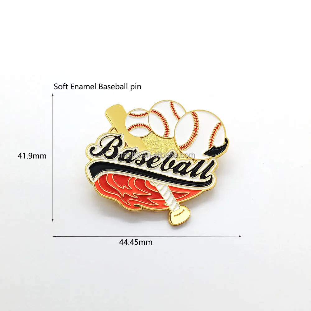 Factory Sport Baseball Softball Trading Pin Badge Personalized Event Metal Badge Enamel Lapel Pins