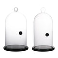 Multiple Size Clear Bell Dome Shape Dessert Table Glasses Display Case Glass Cloche Dome With Base
