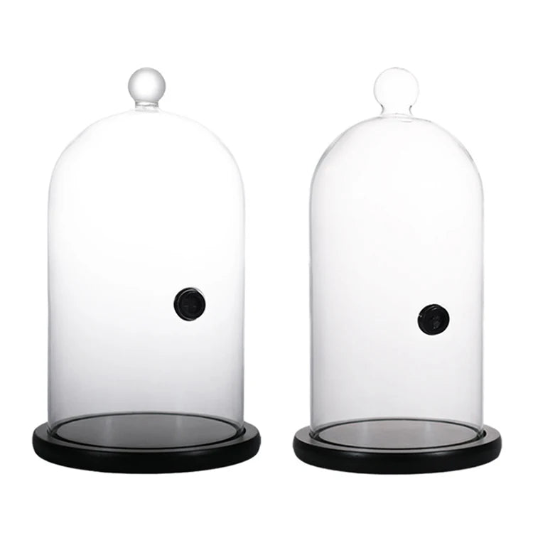 Multiple Size Clear Bell Dome Shape Dessert Table Glasses Display Case Glass Cloche Dome With Base