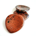 HZ Seven chakras red jasper worry stone reiki healing crystals stones with thumb scraping board box set for gift