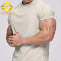 Men's Custom Gym Quick Dry Fitness Sports Shirt Solid Color Short Sleeve T-Shirt for Running Breathable and Summer-Suitable