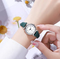 Fashion Simple Women's Watches Round Small Dial Watch for Girl Leather Belt Quartz Wristwatches Clock Gift Reloj Para Mujer