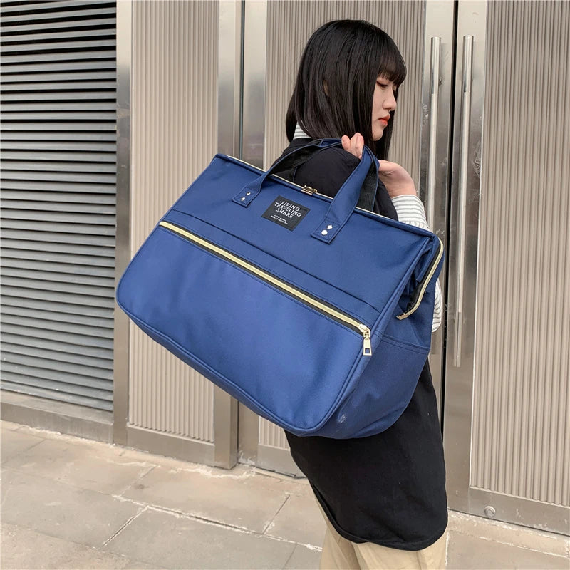 Customizable logo Solid Color Large Outdoor Hiking Luggage Bag Duffle  Waterproof Large Capacity Travel Bags Gym Bag